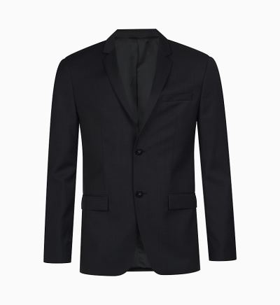 Calvin Klein Ruhák HU800435 | Calvin Klein Fitted Textured Wool Férfi Blézer Fekete
